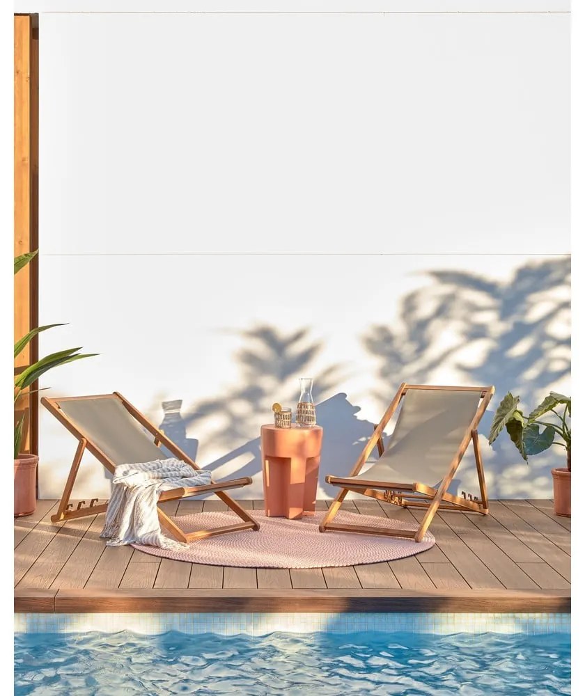 Rózsaszín kerek kültéri-beltéri szőnyeg újrahasznosított szálakból ø 150 cm Rodhe – Kave Home