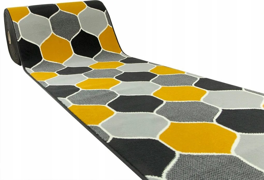 Futószőnyeg Szőnyeg Konyha Előszobába Modern 150 cm széles Szürke Sárga