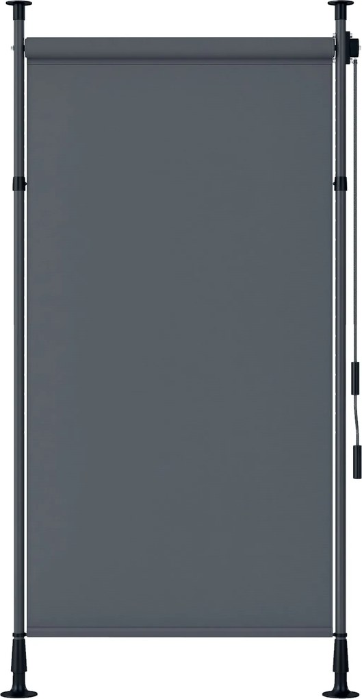Outsunny Függőleges Napernyő 150 x 220-310 cm Kézi Tolókaros Napernyő Magánéletvédő Szélvédő Külső Redőny Teraszra, Erkélyre, Kertbe - Sötétszürke | A