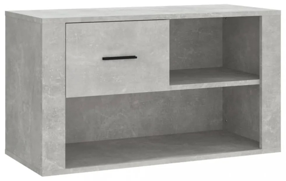betonszürke szerelt fa cipőszekrény 80x35x45 cm