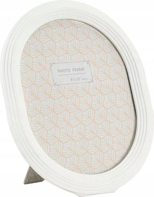 Álló Képkeret Ovális Fehér Műanyag Formátum 20x25cm