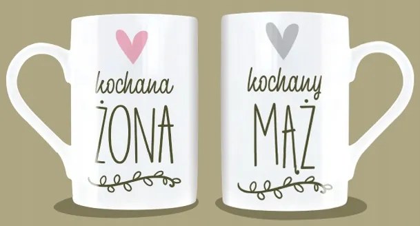 2 Db-os Bögre Szett Ajándék Szett Párnak Kedves Feleség Kedves Férj Q865