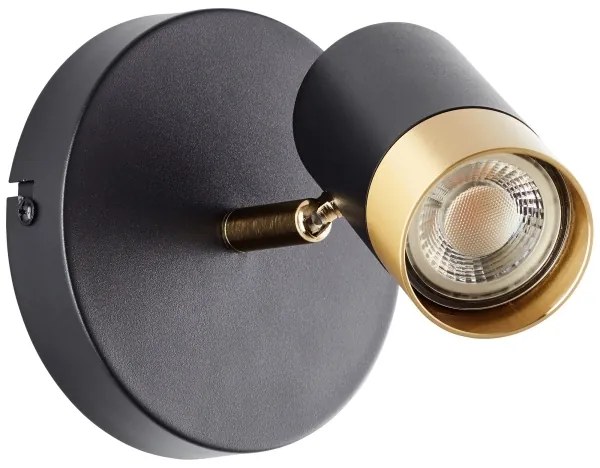 Brilliant - LED fali spotlámpa VIGOLO 1xGU10/5W/230V fekete/arany