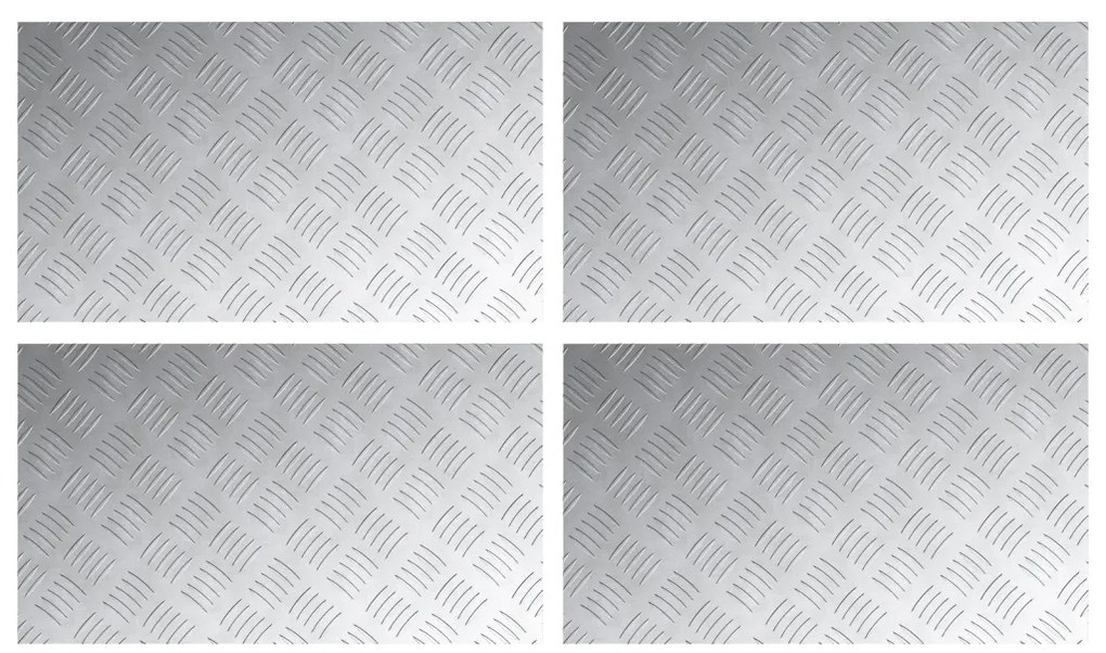 Alumínium Rácsos Lemezek 4 db Csúszásmentes 70x40 cm