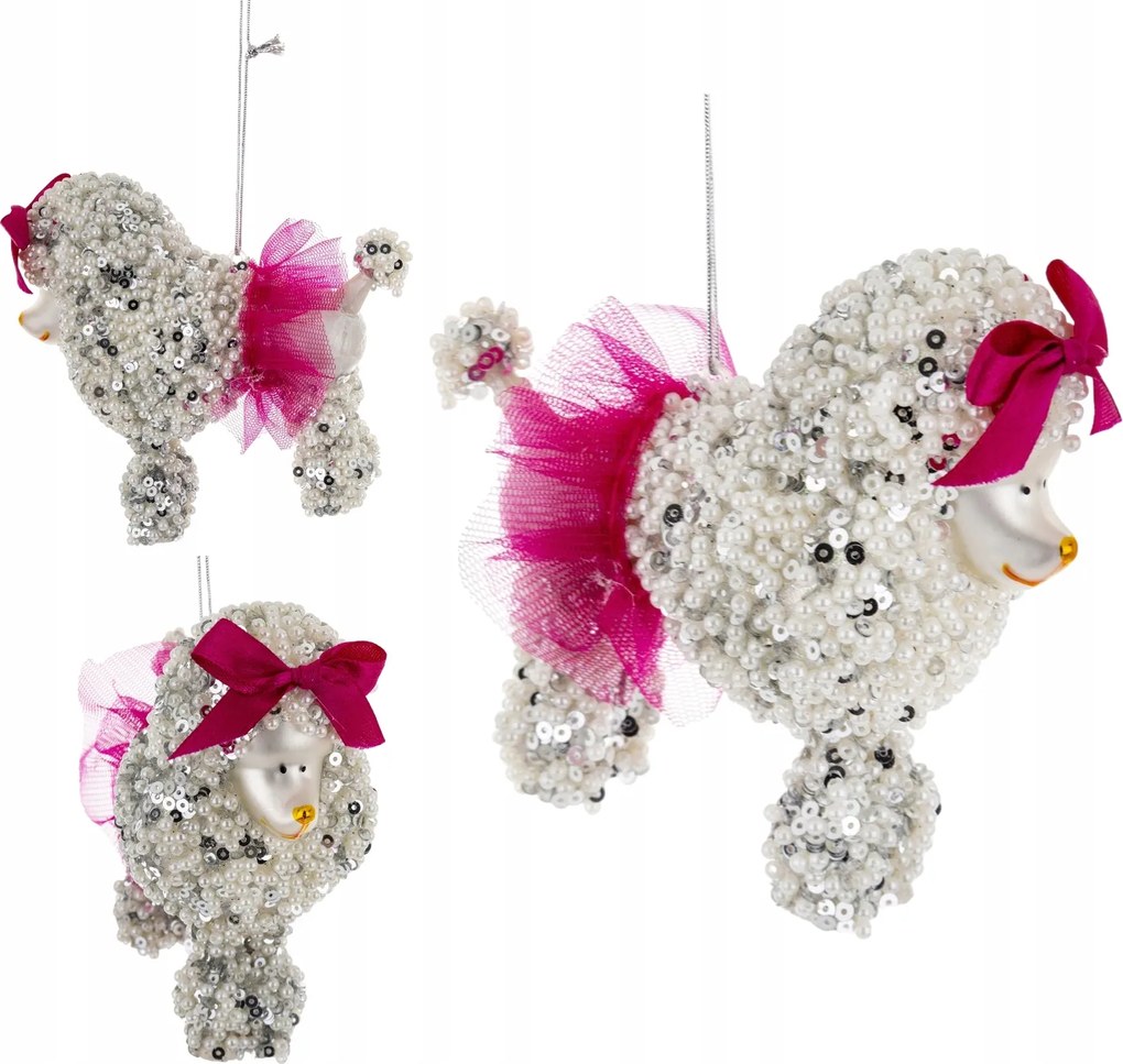 Uszkár Üveg Karácsonyfadísz 12 CM Karácsonyi Ajándék