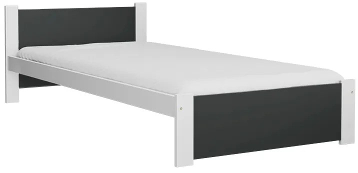 IKAROS ágy 90 x 200 cm, antracit/fehér Ágyrács: Ágyrács nélkül, Matrac: Deluxe 10 cm matrac