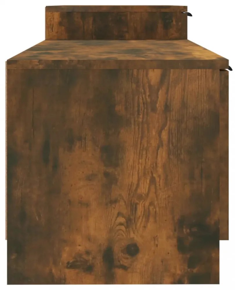 füstös tölgyszínű szerelt fa TV-szekrény 158,5 x 36 x 45 cm