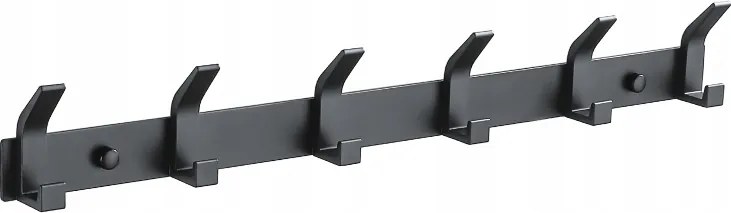 Fürdőszobai törölközőtartó akasztó, fekete