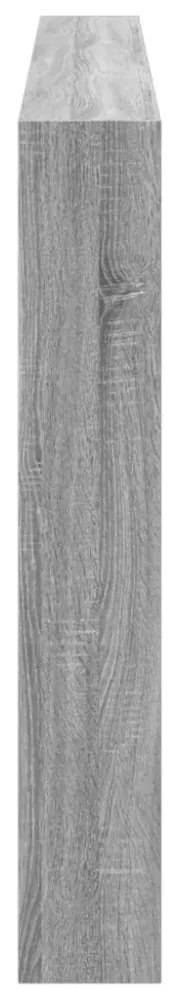 szürke sonoma színű áthidalószekrény LED-ekkel 200 x 17 x 102cm
