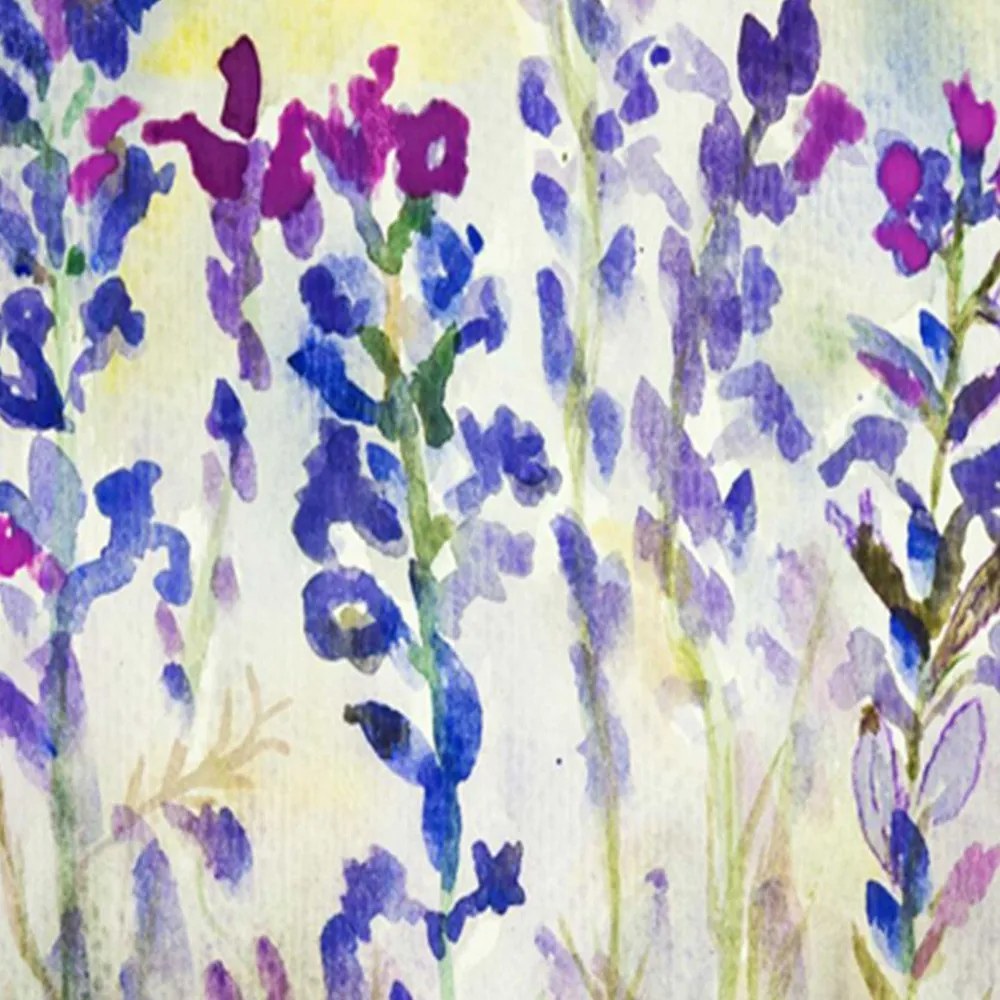 Gario Paraván Festett virágok fehér háttéren Méret: 110 x 170 cm, Kivitelezés: Klasszikus paraván