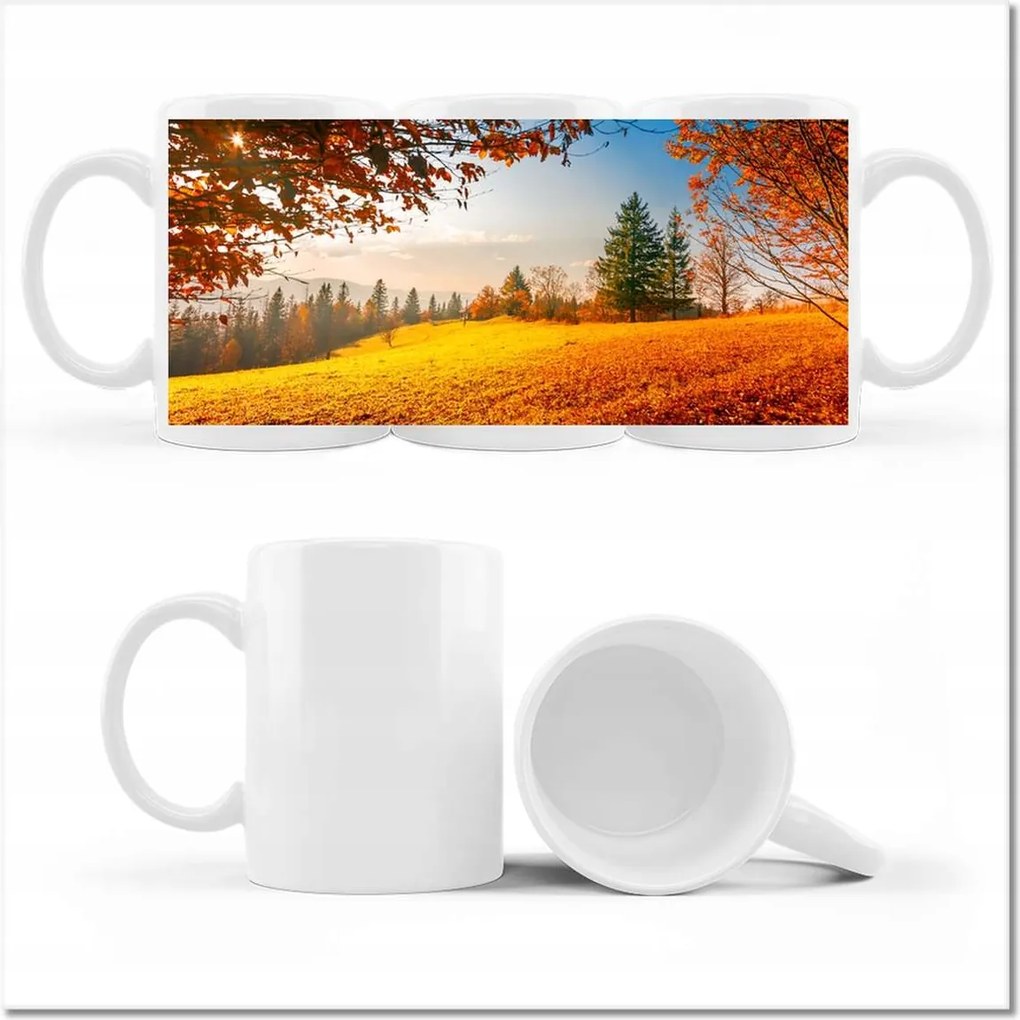 Bögre fényképpel Őszi táj