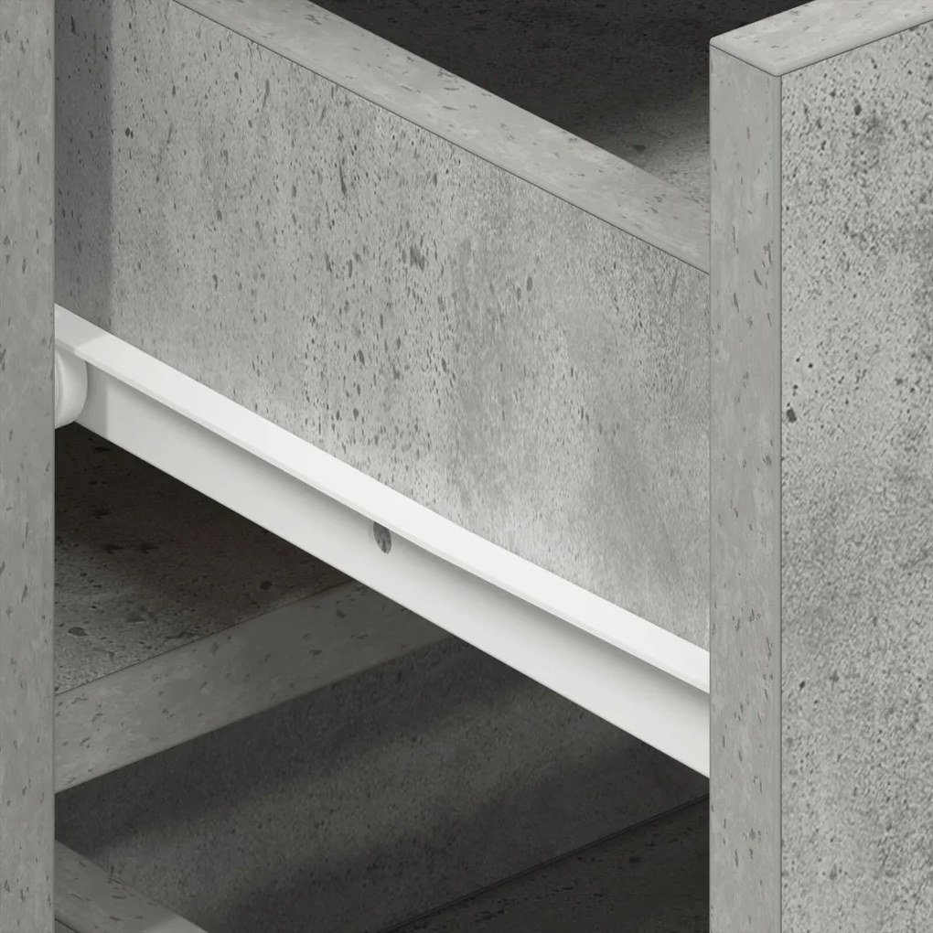 Oldalszekrény Beton Szürke Műanyag-fa 120 x 36 x 69 cm Tárolás
