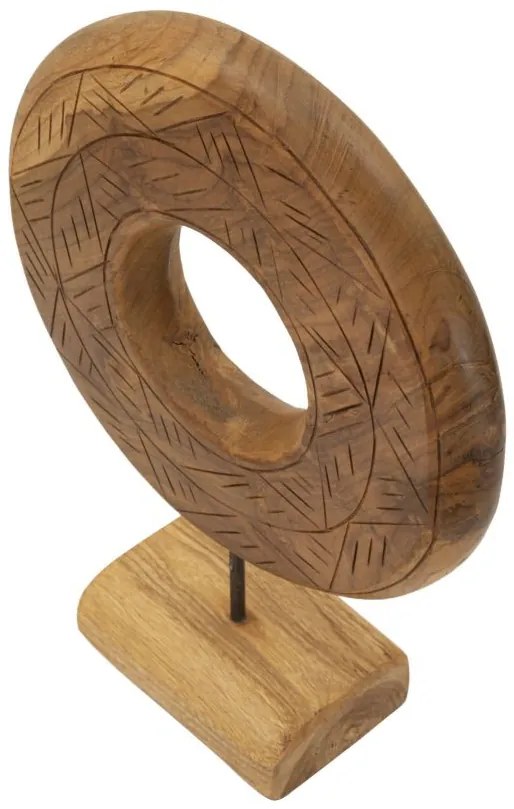 Szobor dorat teak 28x10x38cm