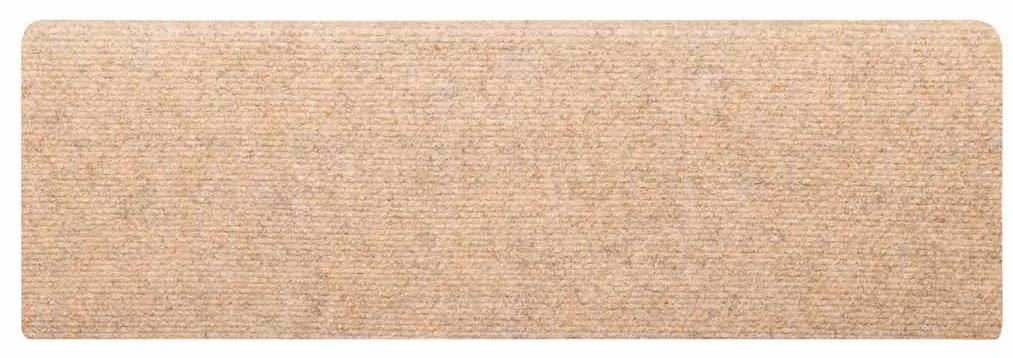 30 db öntapadós lépcsőszőnyeg, krémszínű, téglalap alakú széllel, 65 x 21 x 4 cm