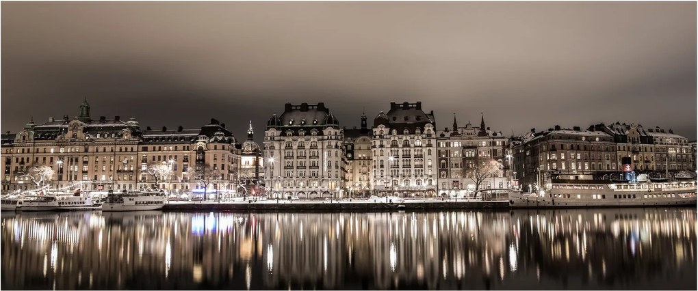 Egy város képe a félhomályban (120x50 cm)