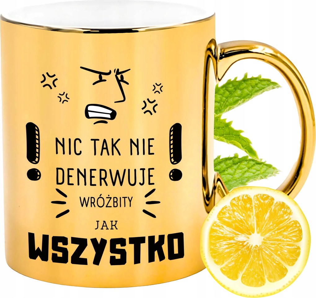 Arany csillogó bögre jósnőnek ajándék fényképes nyomtatással