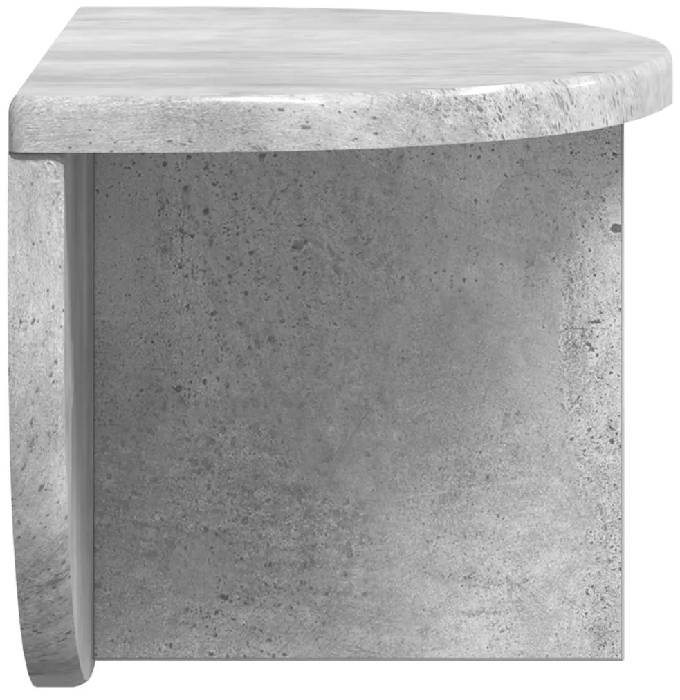 vidaXL Falpolc 2 pcs Beton Szürke 38 x 19 x 19 cm Faanyag