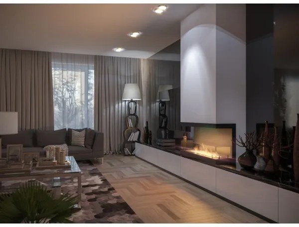 InFire - Beépítehtő BIO kandalló 100x50 cm 3kW fekete