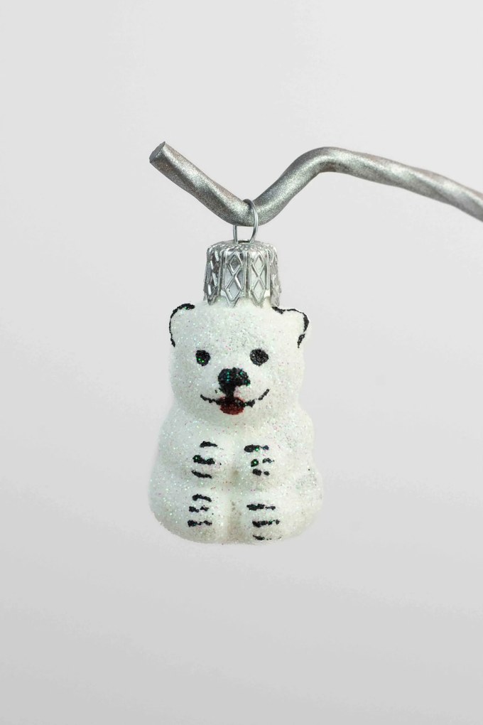 Karácsonyfadísz üvegből Jegesmedve