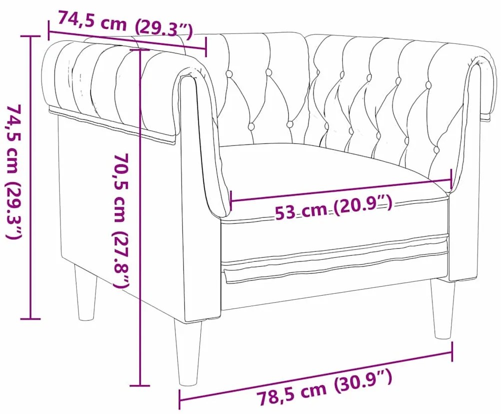 Kanapé Szett 3 pcs Barna 201.5 x 74.5 x 74.5 cm szövet