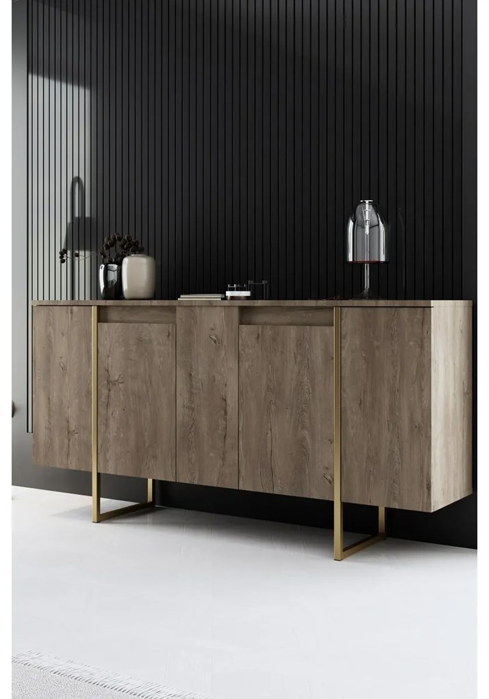 Luxe Walnut and Gold szekrény