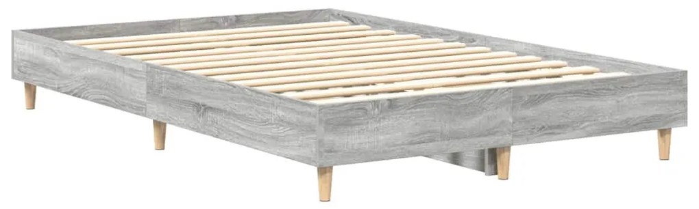 vidaXL sonoma tölgyszínű szerelt fa ágykeret matrac nélkül 135 x 190cm