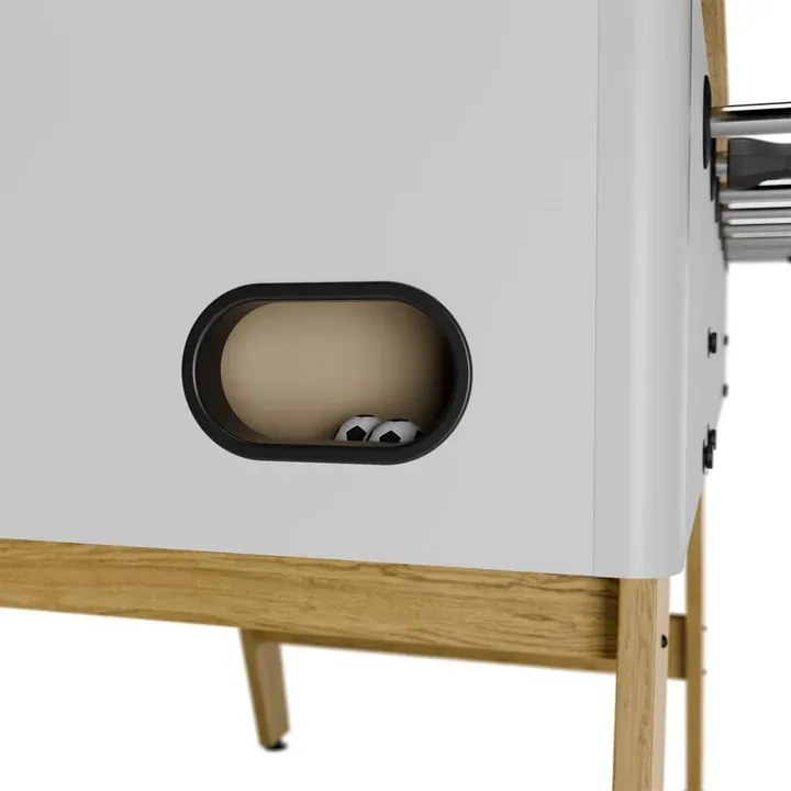 Juskys Csocsóasztal 142x76x88 cm - natúr/fehér