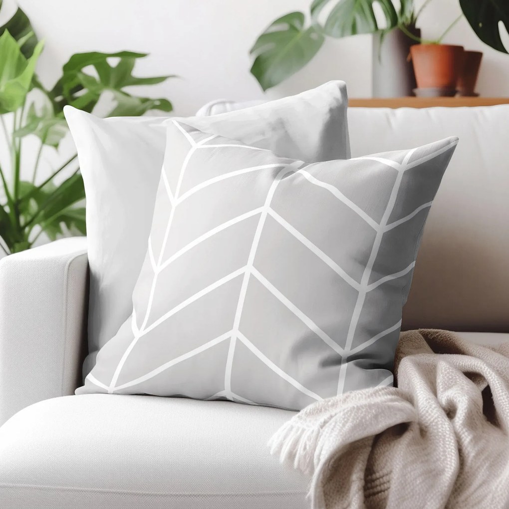 Goldea pamut párnahuzat - cikkcakk szürkén 40 x 60 cm