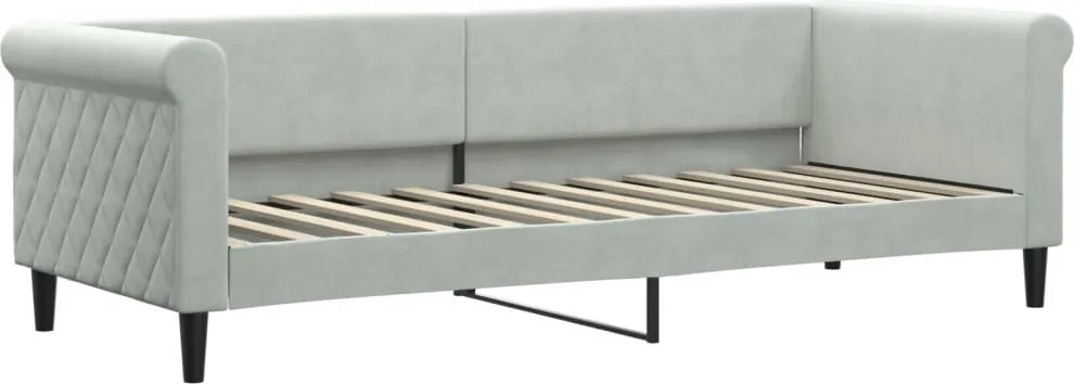 vidaXL világosszürke bársony kanapéágy keret 80 x 200 cm