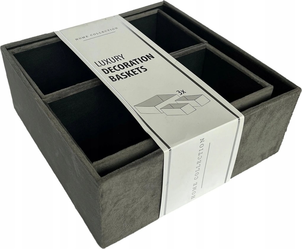 Dekorációs kosarak szett 3 db-os luxus gyümölcs pékáru