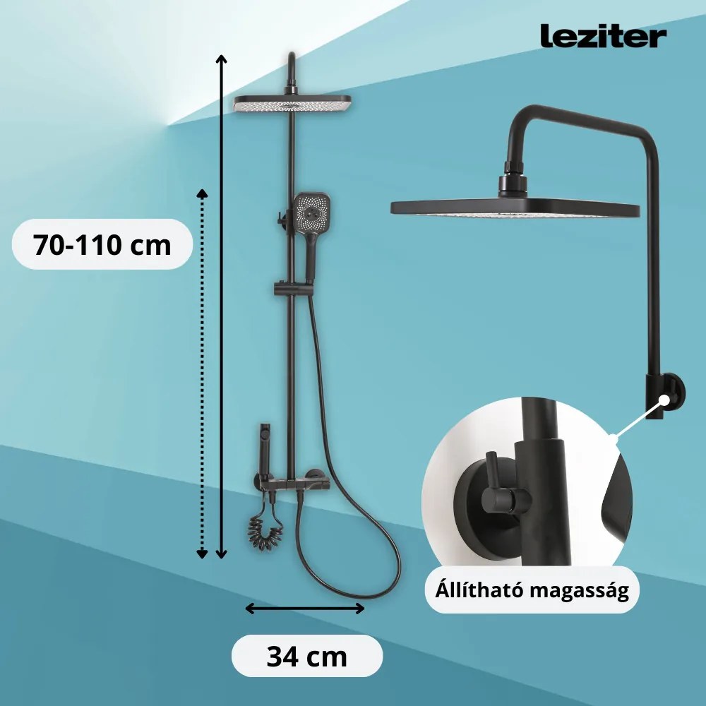 Eliz multifunkciós zuhanyszett fekete