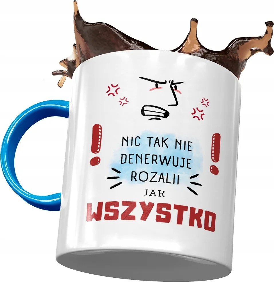 Kék Bögre Rozáliának Barátnőnek Ajándék Nyomtatott Fotóval