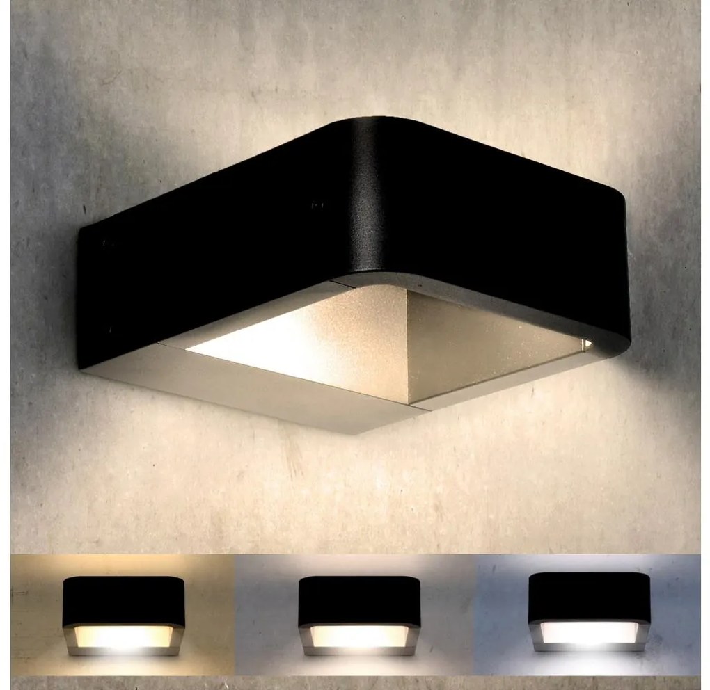 Brilagi BARI LED 7W 230V kültéri lámpa 3000/4000/6000K fekete IP54