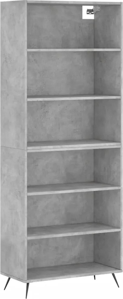 vidaXL betonszürke szerelt fa magasszekrény 69,5x32,5x180 cm