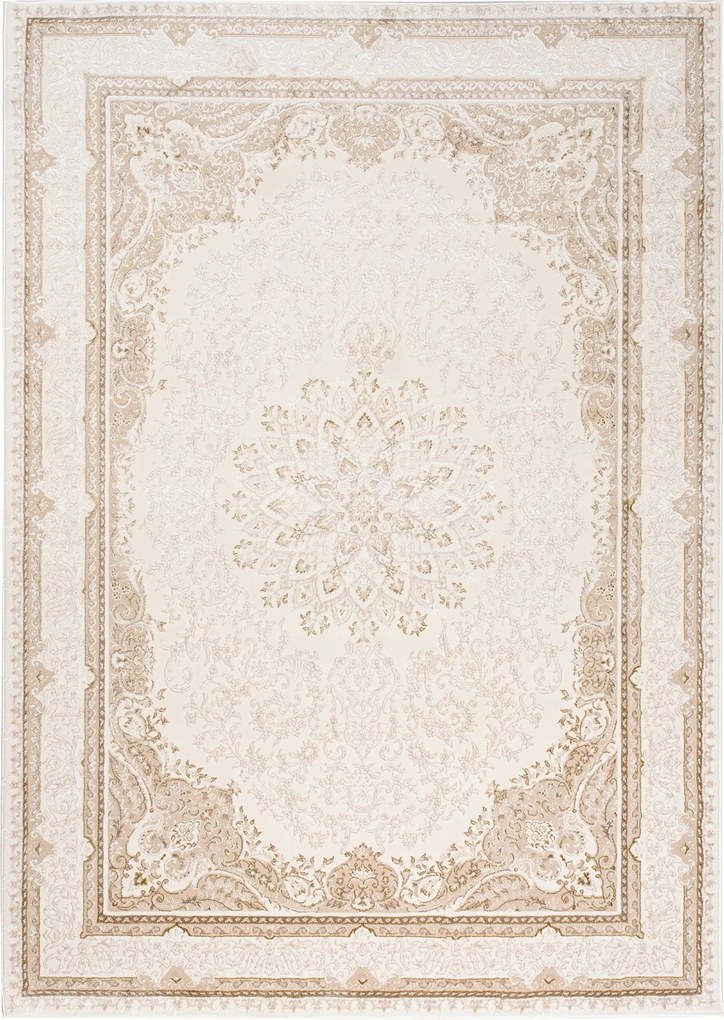 Hera Szőnyeg 140x200 Stílusos Modern Divatos Fényes Bézs Krém W37