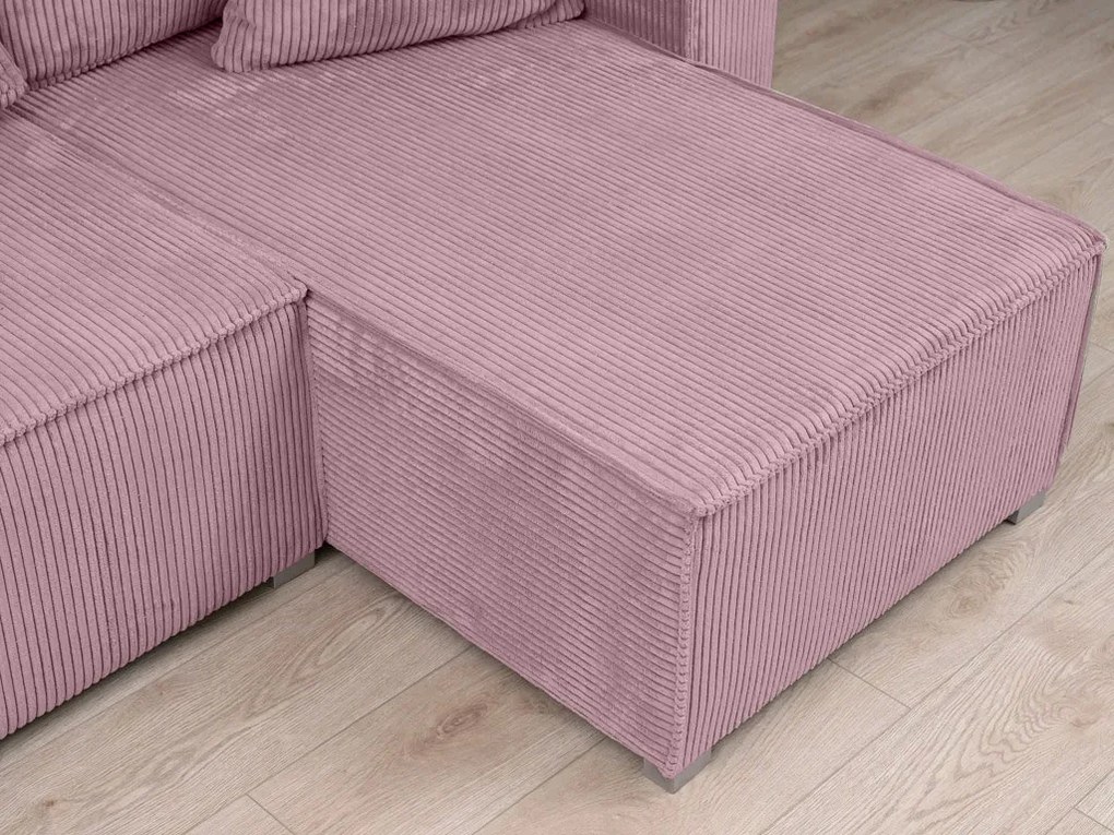 Világoslila sarokkanapé SMART COSARO, kétoldalas + 2 párna AJÁNDÉK