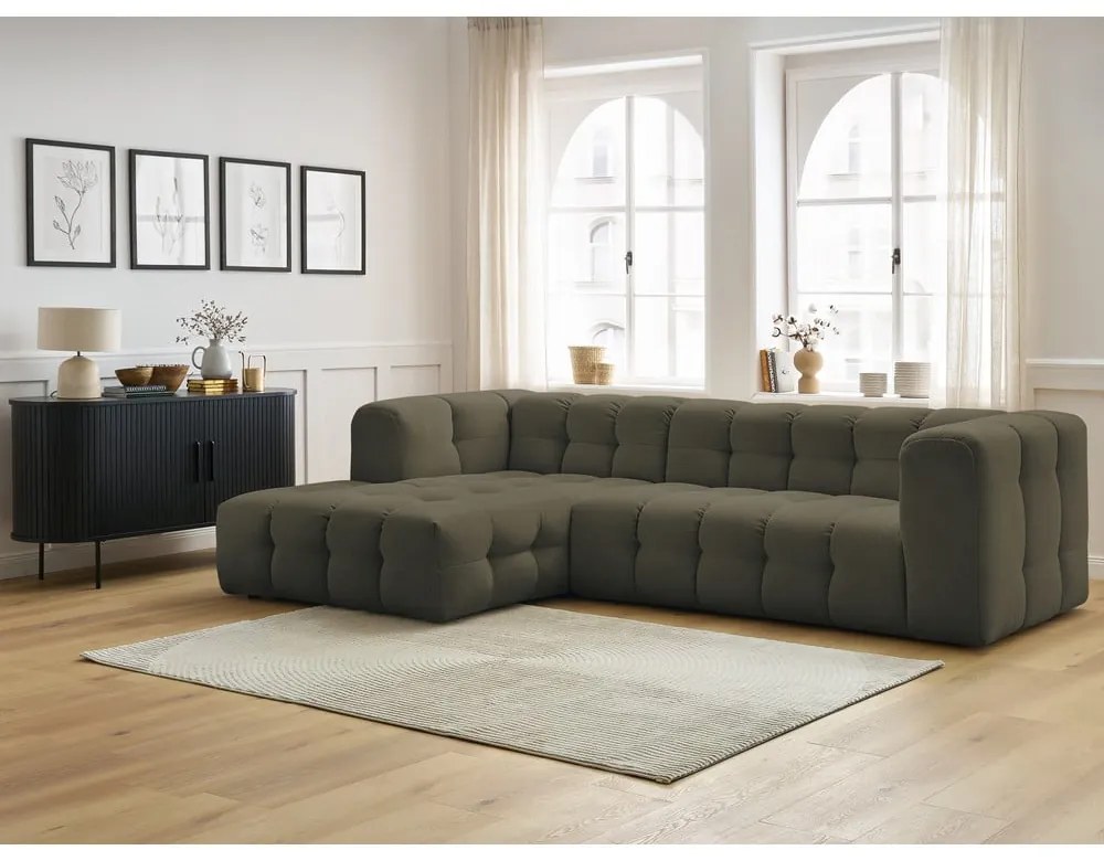 Zöld sarokkanapé Cloud – Bobochic Paris