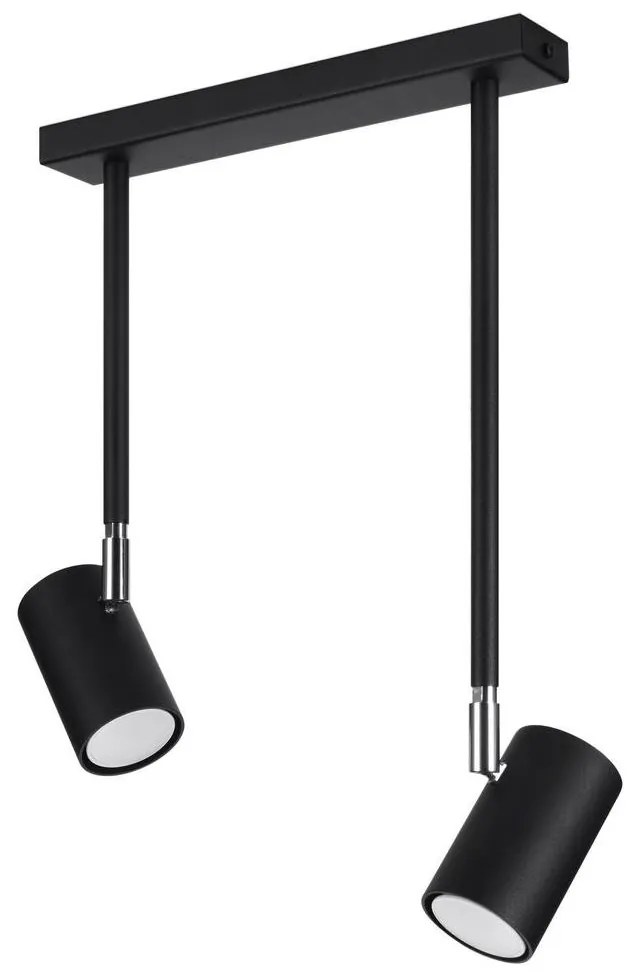 Sollux SL.1075 - Csillár rúdon NORANO 2xGU10/40W/230V fekete