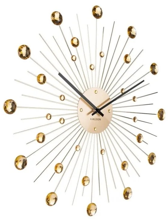 Sunburst aranyszínű falióra, ø 50 cm - Karlsson