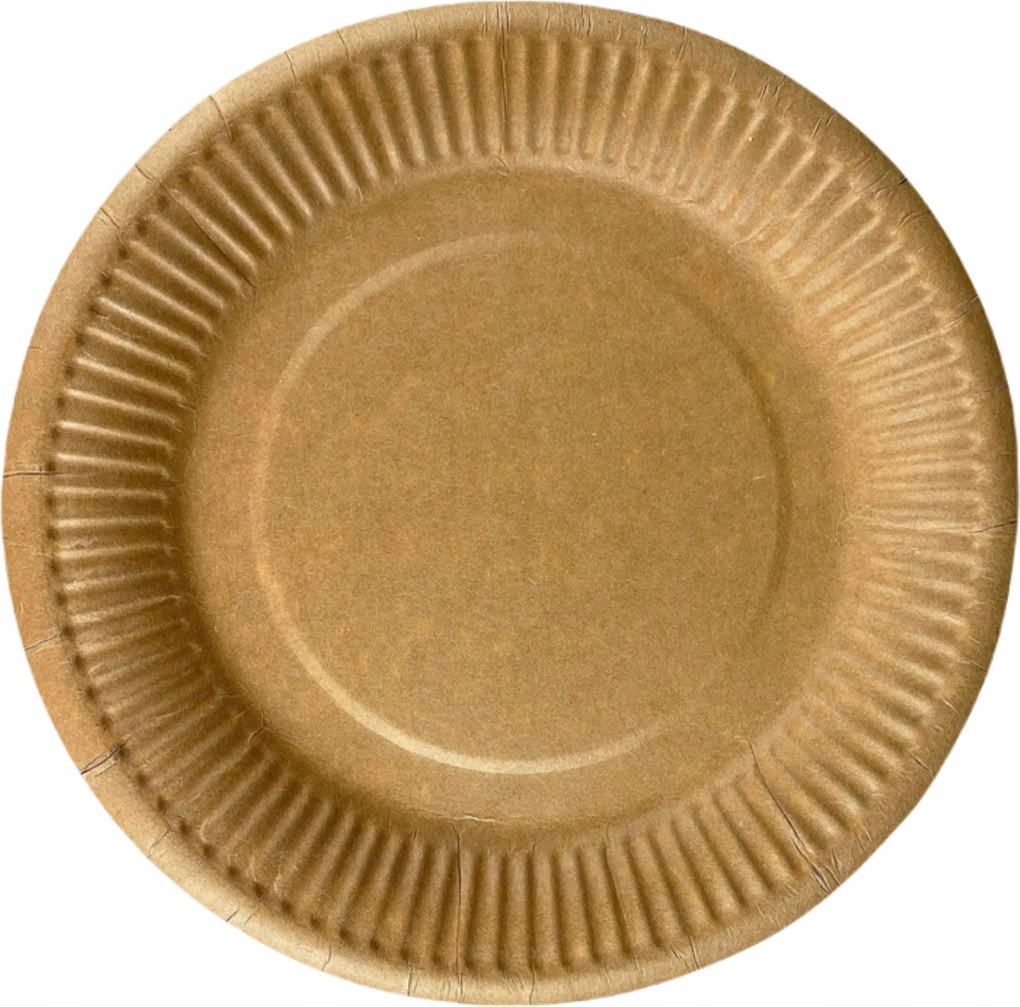 Tányérok Eldobható Papír Desszertes Kraft Grill Tányér 23CM 50DB