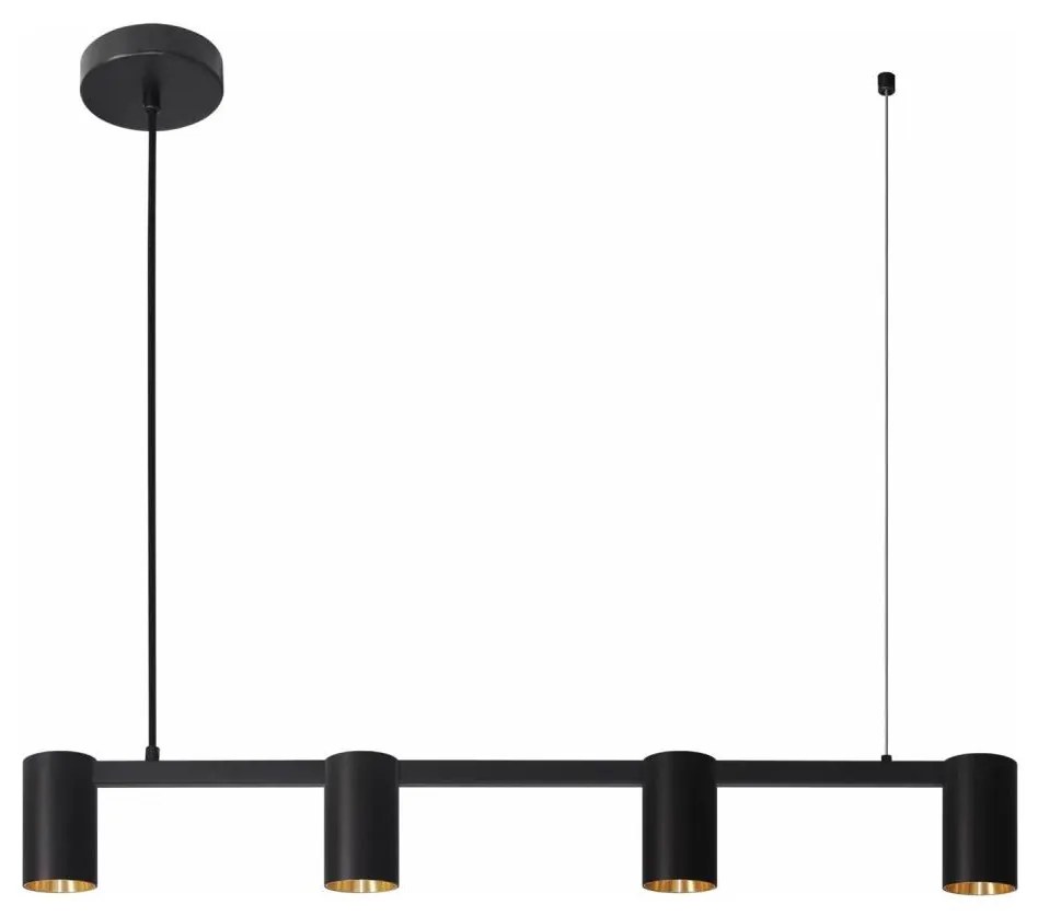 Csillár zsinóron MARIBEL 4xGU10/10W/230V fekete