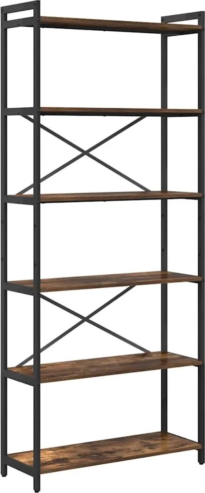 vidaXL Könyvespolc Füstölt tölgy 40 x 30 x 85 cm Faanyag