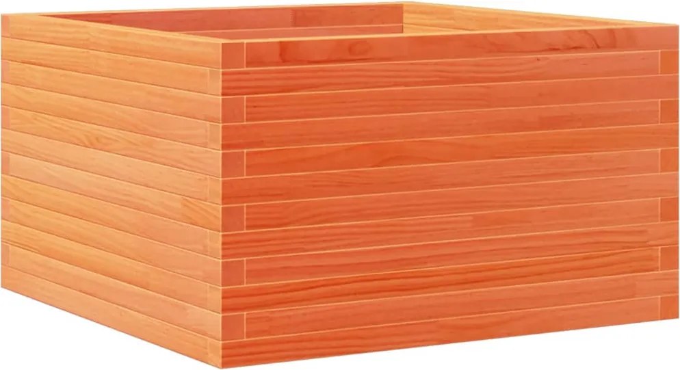 vidaXL viaszbarna tömör fenyőfa kerti virágláda 80x80x45,5 cm