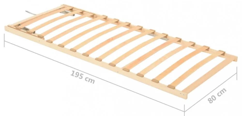 13 léces ágyrács állítható fejtámlával 80 x 200 cm