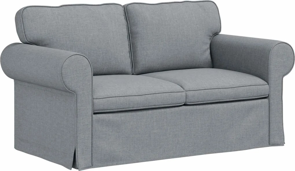 vidaXL Kanapé Világosszürke 215 x 82 x 80 cm szövet