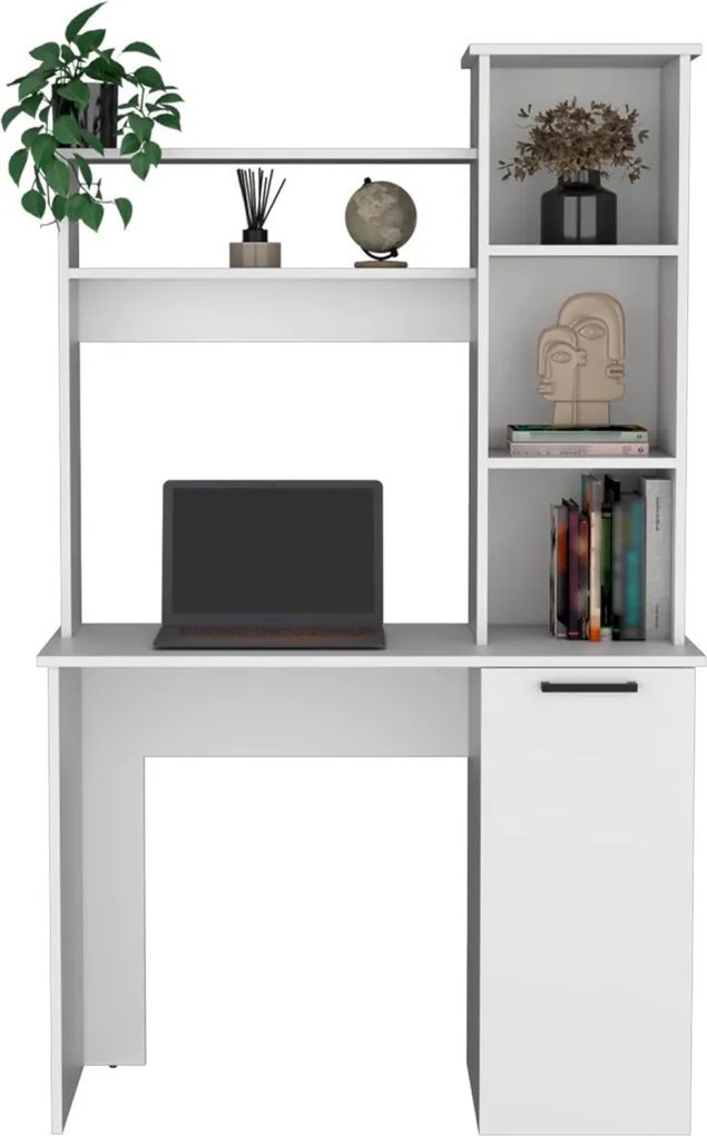 Polcos íróasztal tárolóval 98,5x45,3x162,5cm barna FUR1233-2