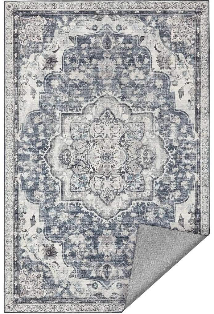 szőnyeg, 61 x 92 cm, csúszásmentes nappali szőnyeg, szürke