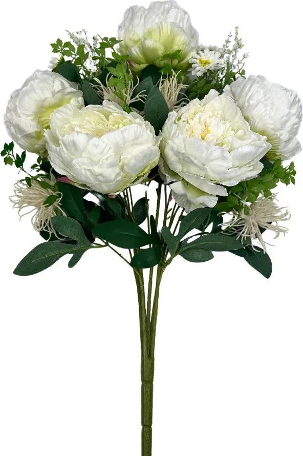 Bazsarózsa csokor 60 cm fehér temetői csokor