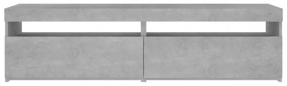 2 db betonszürke TV-szekrény LED-világítással 75 x 35 x 40 cm