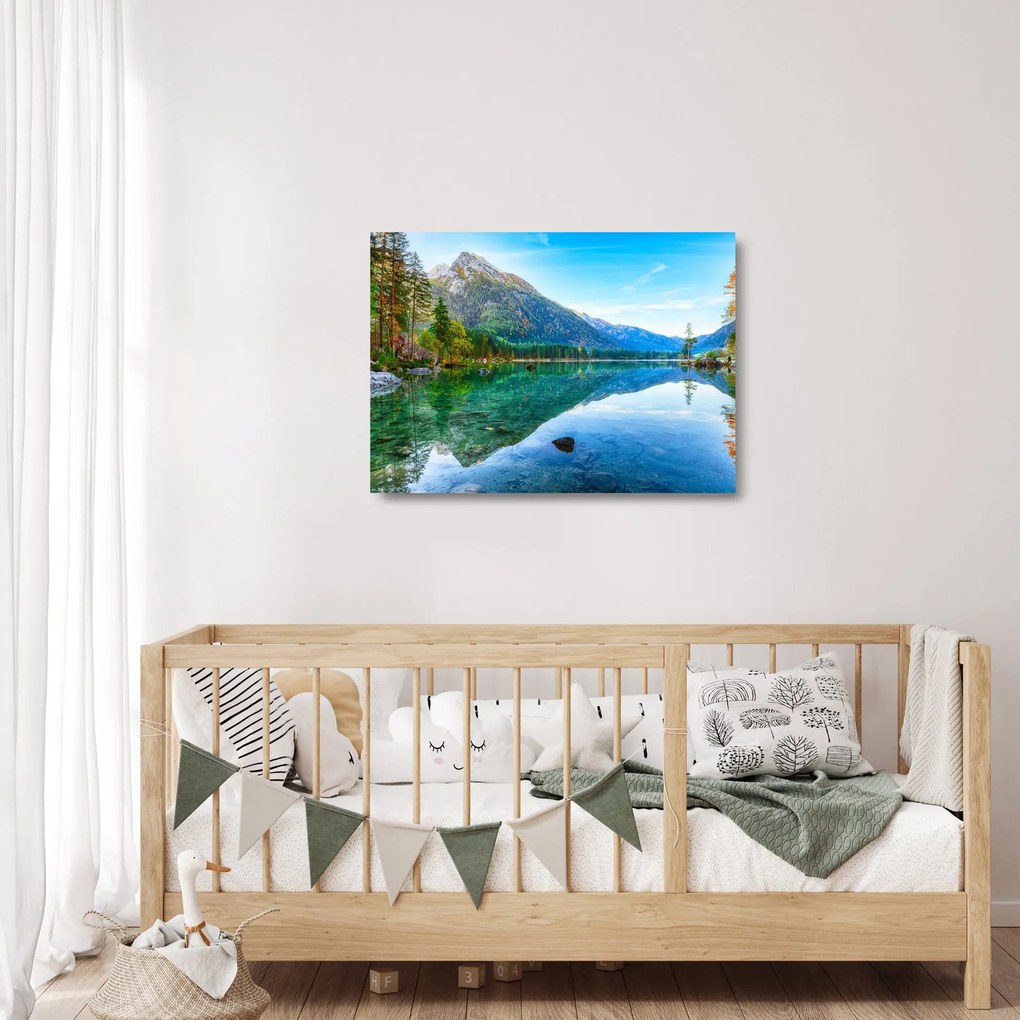 Üveg kép - Hintersee-tó (70x50 cm)